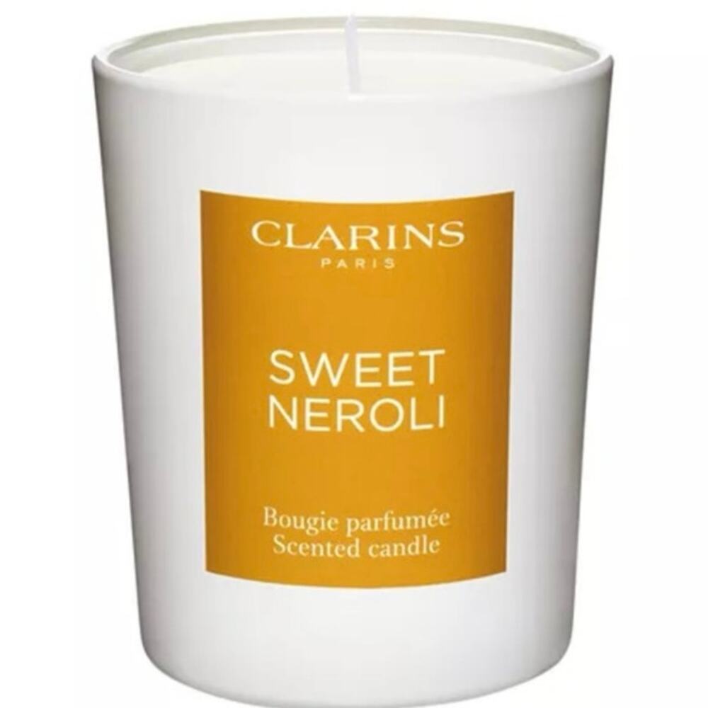 Clarins Sweet Neroli Scented Candle Luxury Floral Spa Aromatherapy Home Decor